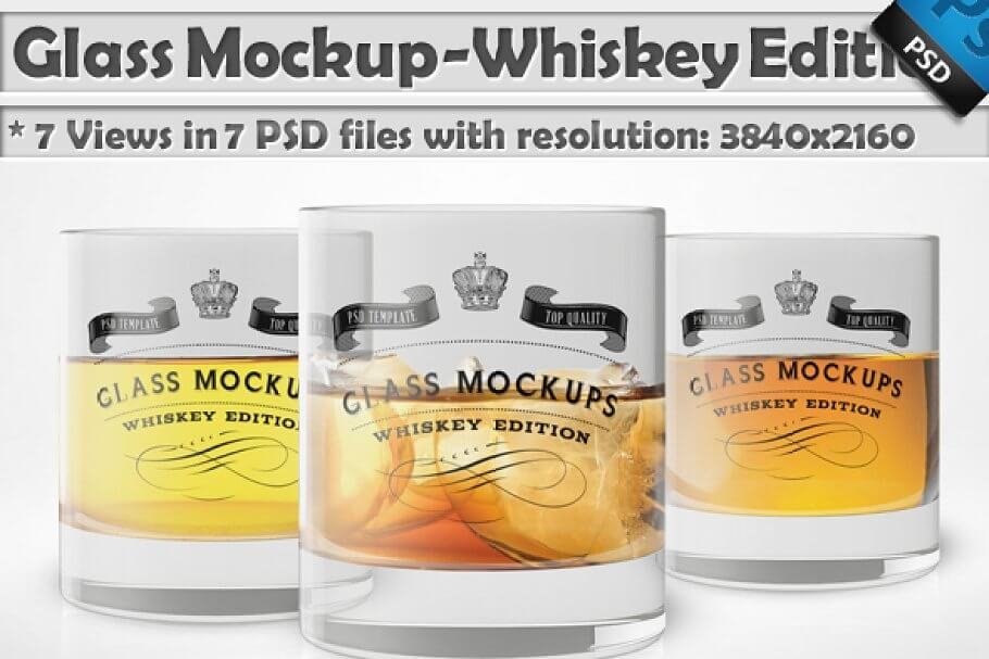 Glass Mockup - Whiskey Glass Mockup