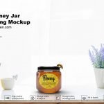 Free Honey Jar Packaging Mockup PSD Template