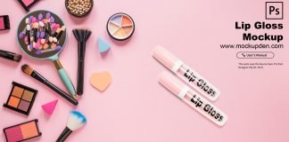 Free Lip Gloss Mockup PSD Template