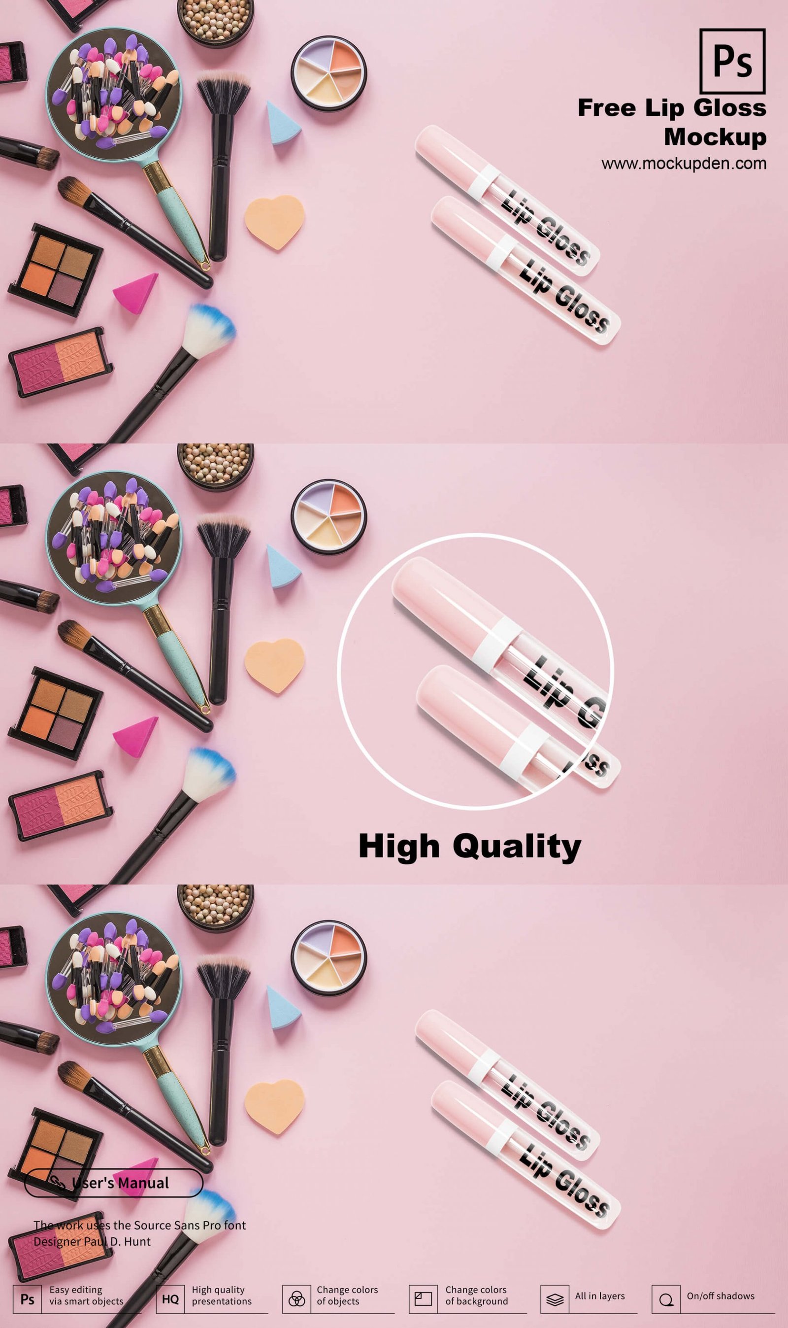 Download Free Lip Gloss Mockup PSD Template | Mockup Den