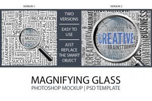 Download 20+ Creative Magnifying Glass Mockup in PSD & Ai Format