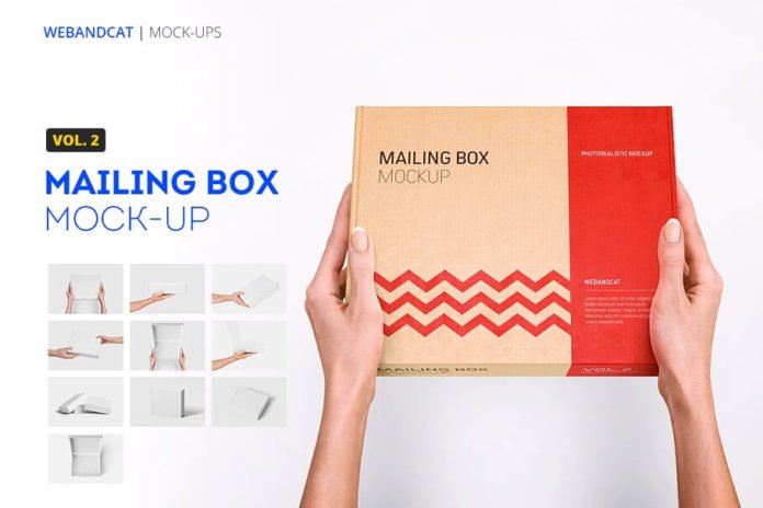 Download 20+ Creative Free Mailing Box Mockup PSD Templates