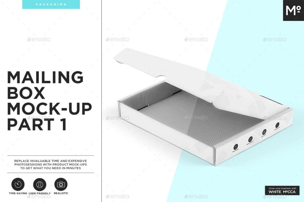 20+ Creative Free Mailing Box Mockup PSD Templates