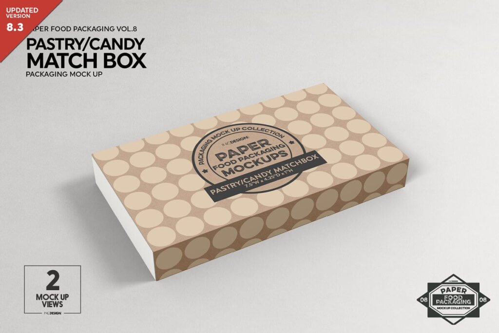 Match Box Style Packaging Mockup