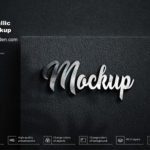 Free Metallic Logo Mockup PSD Template