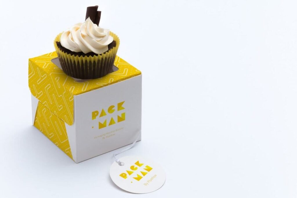 Download 21+ Free Creative Cupcake Mockup PSD Template with Topping