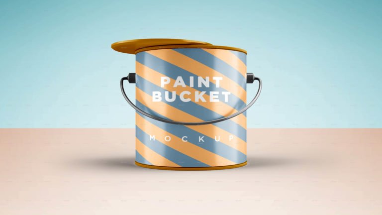 20+ Colorful Free Paint bucket mockups PSD Templates: