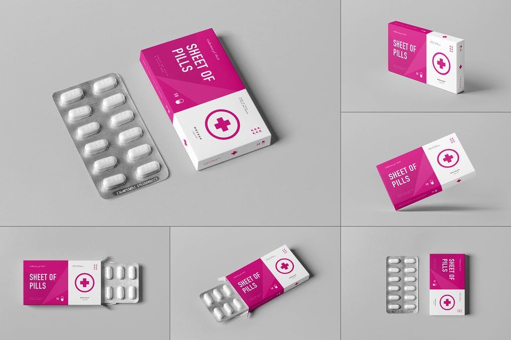 Download 20+ Free Medical Pills Mockup PSD With Box Bottle Packaging