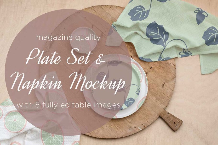 Plate & Napkin Mockup