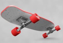 Skateboard mockup Free Psd