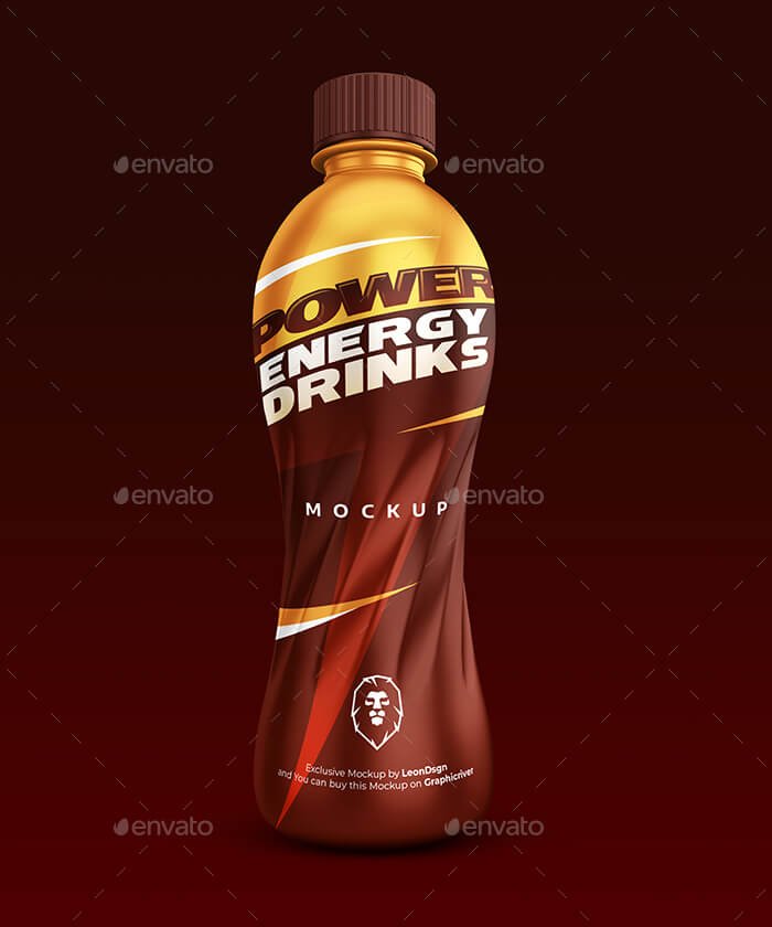 Sport Bottle - Energy Drink Mockup