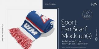 Sports Fan Scarf Mock-ups Generator