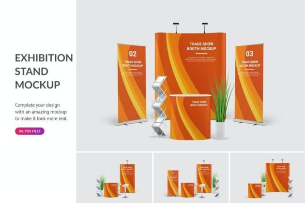 20+ Best Free Creative Booth Mockup PSD Template (Trade Show)