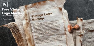 Free Vintage Logo Mockup PSD Template