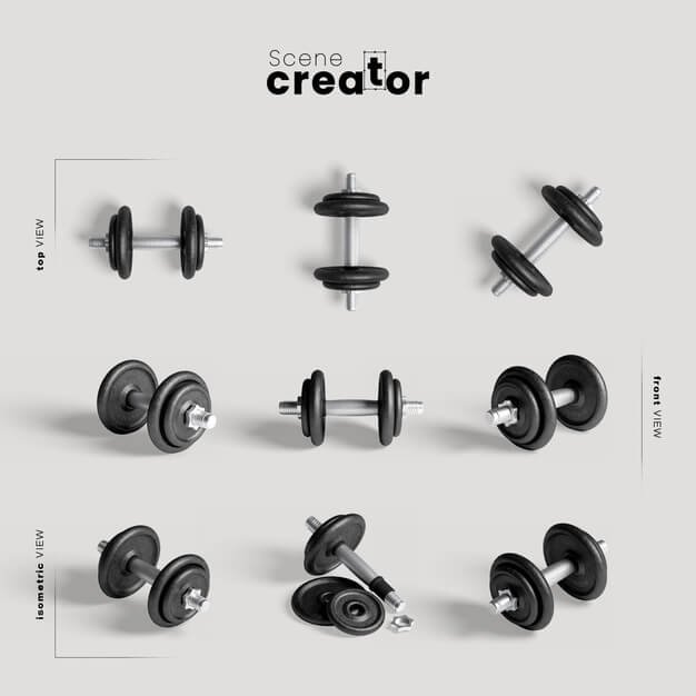 Weights for training mock-up Free Psd