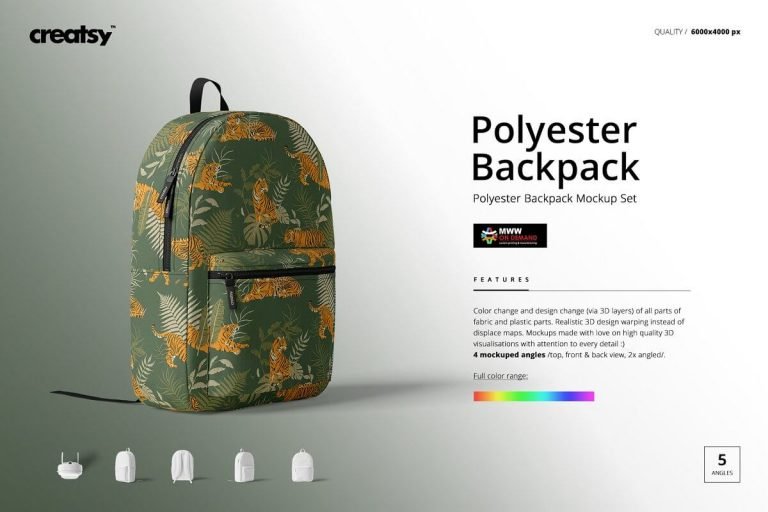 backpack mockup PSD templates