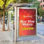 Free Bus Stop Mockup PSD Template