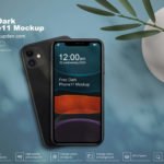 Free Dark Phone11 Mockup PSD Template