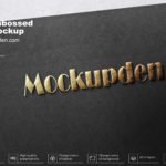 Free Embossed Logo Mockup PSD Template