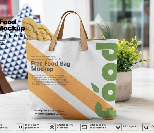 Free Food Bag Mockup PSD Template