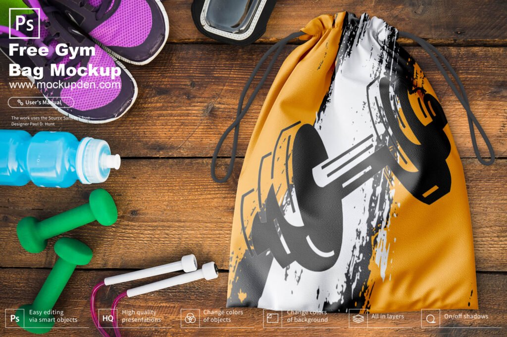 Download Free Gym Bag Mockup Psd Template Mockup Den PSD Mockup Templates