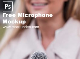 Free Microphone Mockup PSD Template