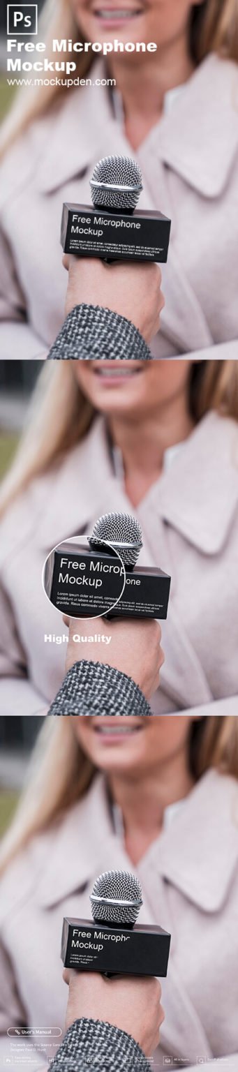 17+ Best Free Microphone mockup PSD Templates - Mockup Den