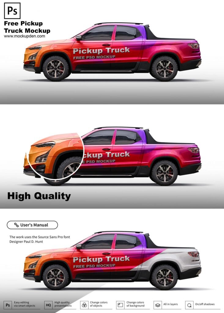 Download 42 Best Free Vehicle Mockup Car Van Truck Psd Vector