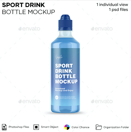 Sport Drink Bottle Mockup