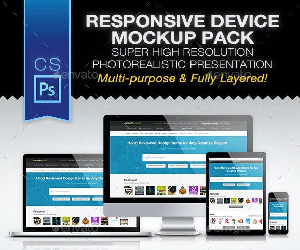 Responsive Device Mockup Pack