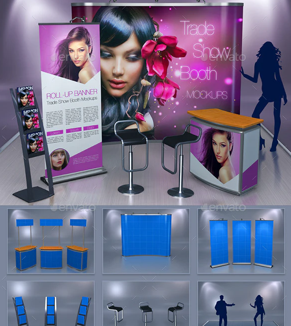 trade show booth mockup psd free cars