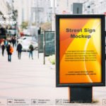 Free Street Sign Mockup PSD Template