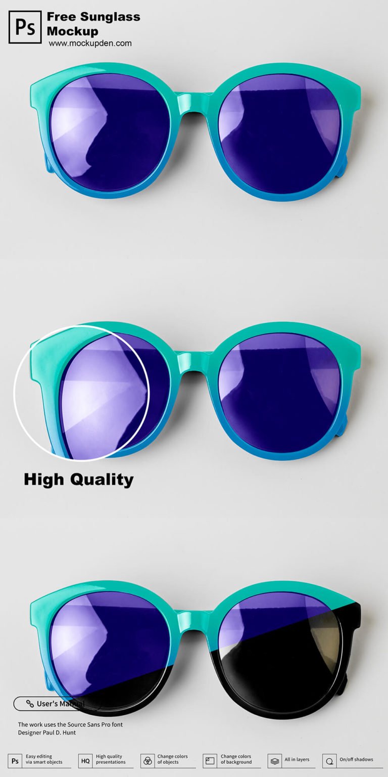 Download Free Sunglass Mockup PSD Template | Mocup Den