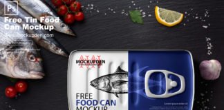 Free Food Tin Can Mockup PSD Template