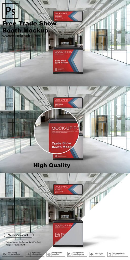 Download 20+ Best Free Creative Booth Mockup PSD Template (Trade Show)