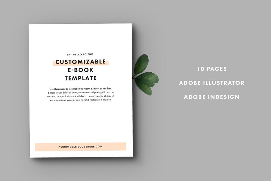 10 Pages eBook Design Template In AI And Adobe In Design Format