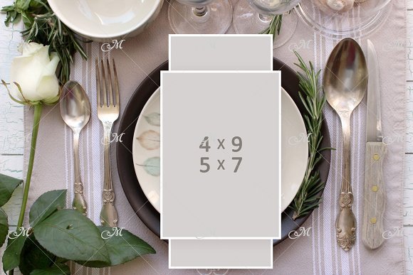 4 x 9 Dinner Set Template