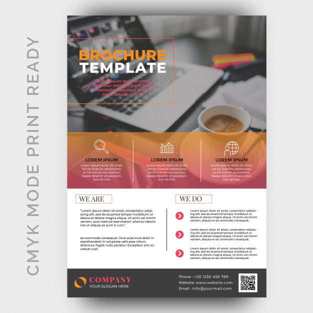 A4 Size Brochure Template Design Mockup