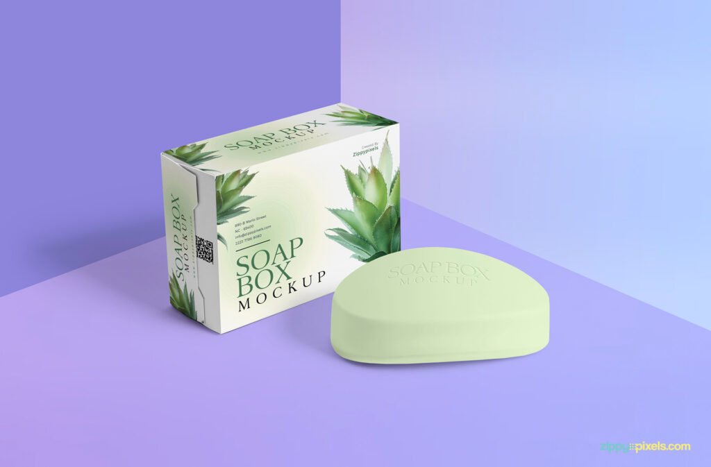 Aloe Vera Soap Box PSD File