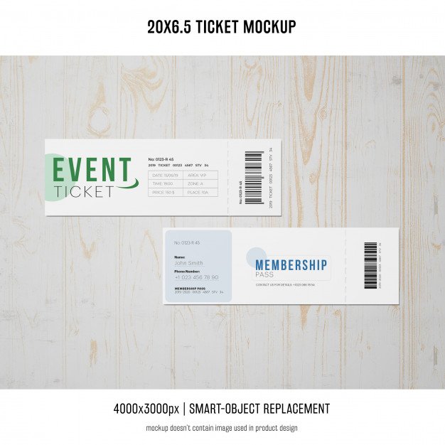 Bar code Print Ticket Design