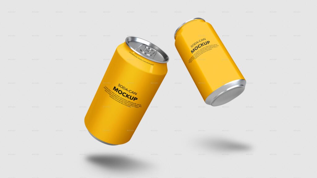 Beer and Soda Can Mockups