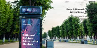 Free Billboard Outdoor Advertising Mockup PSD Template