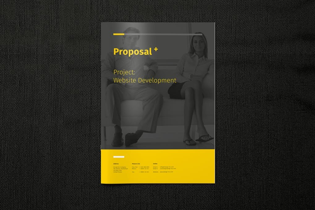 Black Proposal Flyer Mockup