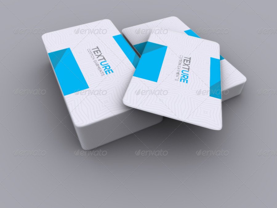 Blue And White Color Designing Business Card Mockup