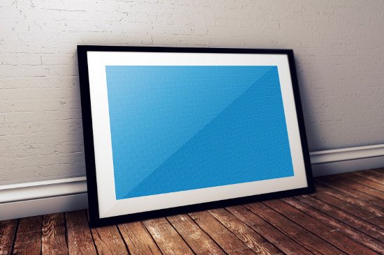 Blue Layer Poster Template PSD
