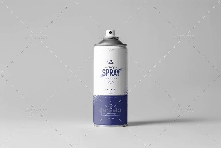 Blue and White PSD Spray Bottle Design