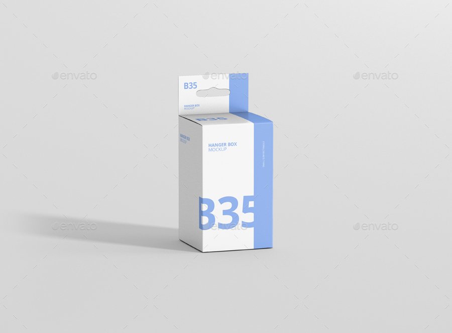 Box Mockup - Small Rectangle Size with Hanger