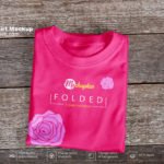 Free Brand Folded T-Shirt Mockup PSD Template