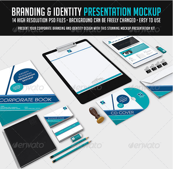 Brand & Identity Presentation Mockup PSD