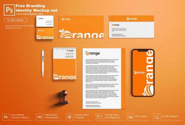 Free Branding Identity Mockup Set PSD template